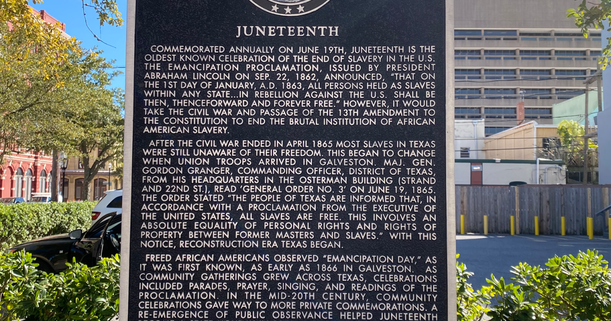 The Birthplace of Galveston Celebrates Emancipation through